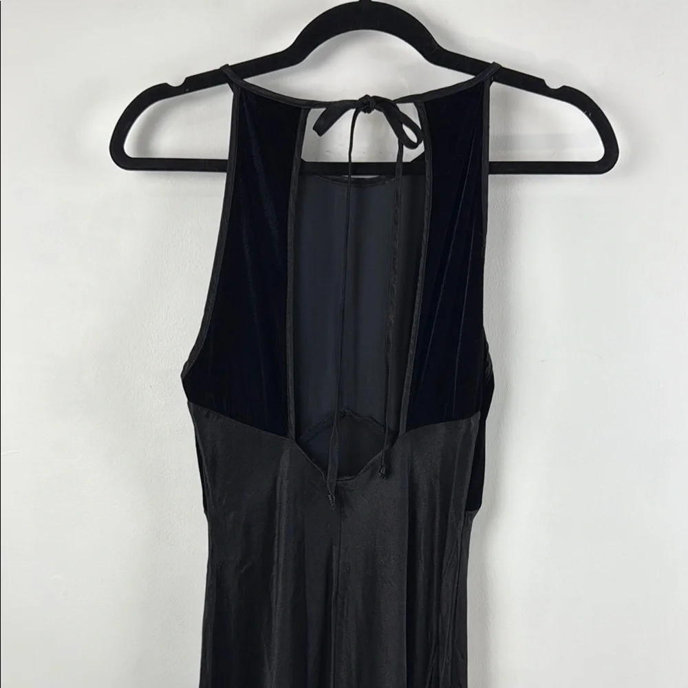 Vintage Y2K Whimsigoth Evening Velvet Square Back Steppin’ Out Made in USA Dress